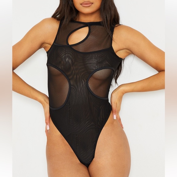 Mesh overlay bodysuit - Picture 1 of 3